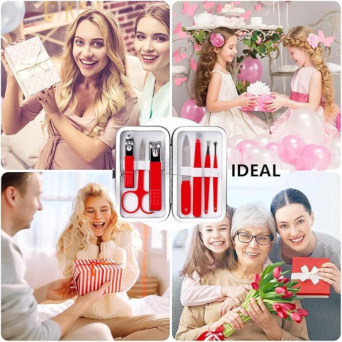 Nail Clippers for Women Manicure Kit for Women Men Manicure Set Nail Clipper Set Toenail Fingernail Travel Nail Clippers Kit Personal Care Tools with Travel Case Manicure Tools Grooming Kit Gifts