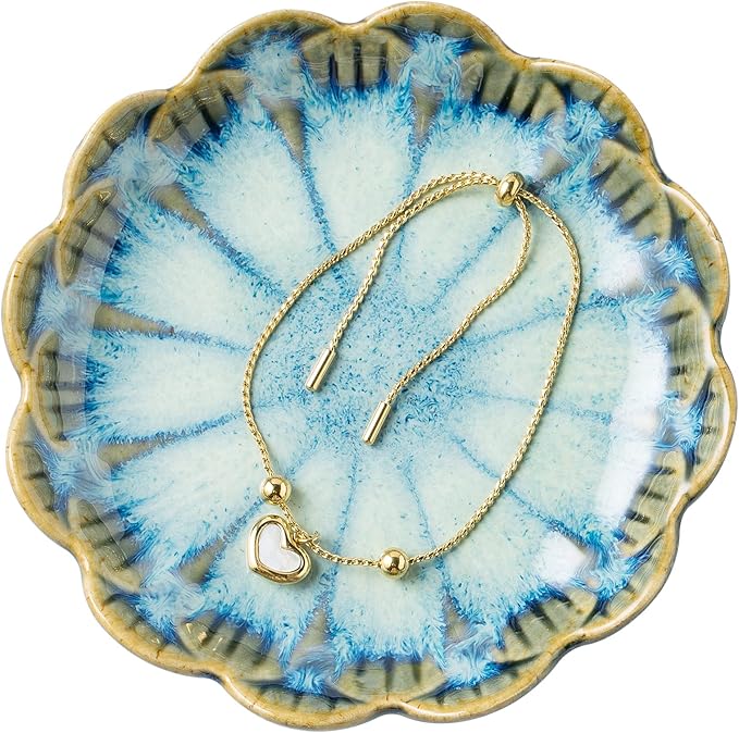 Jewelry Dish Tray, Ring Dish, Ceramic Trinket Tray, Key Bowl, Decorative Plate, for Friends Sisters Daughter Mother