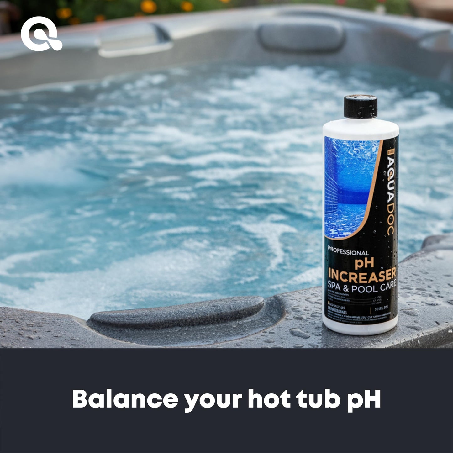 AquaDoc Spa pH Increaser for Hot Tub - 32oz (2 Pack) - Sodium Carbonate Spa pH Up for Water Balance - Made in USA