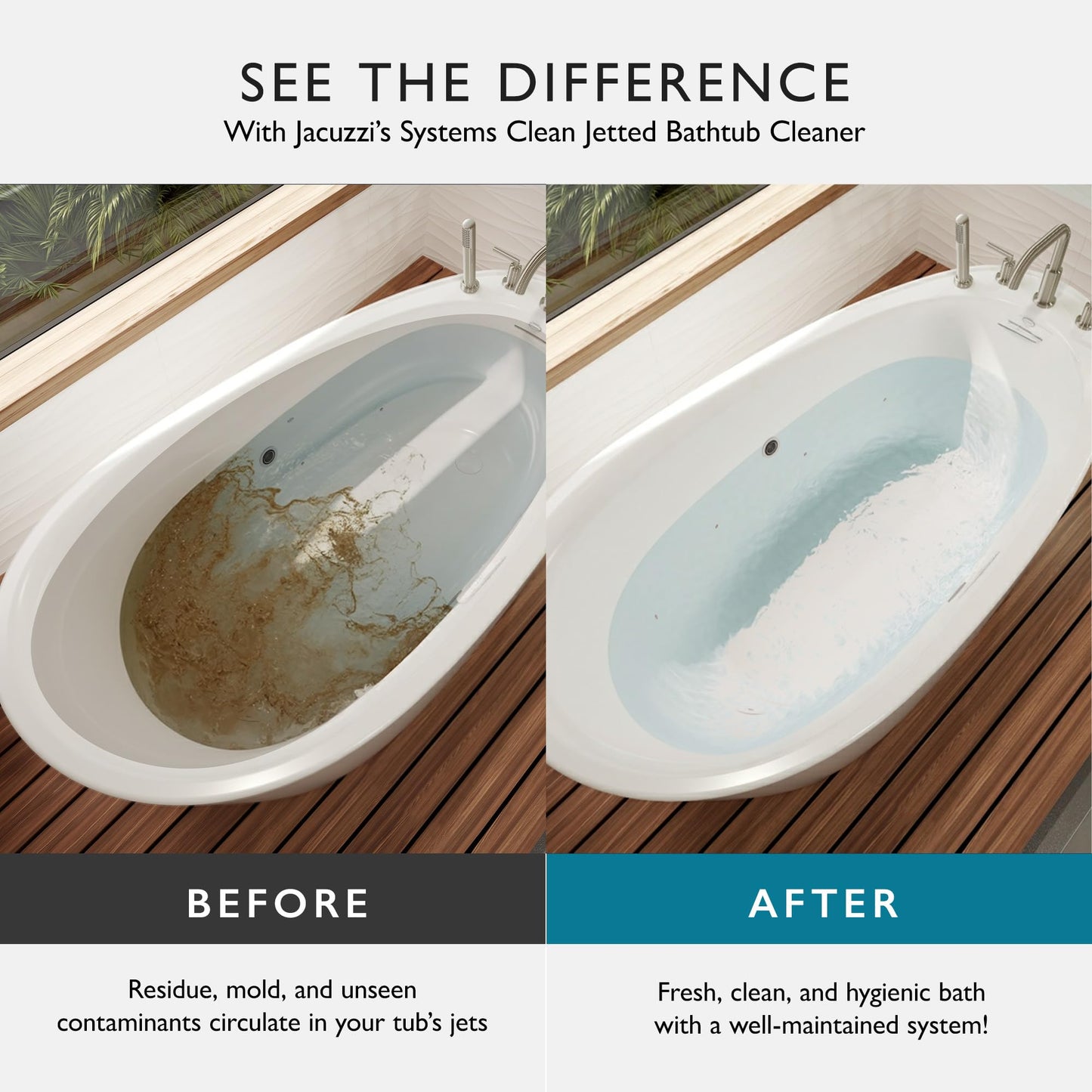 Jacuzzi Systems Cleaner – 2-Step Jetted Bathtub Cleaning Solution, 5-Pack Per Step – Effective Bathtub Cleaner for Jets, Deep Cleaning Formula for a Clean and Clear Jetted Bath Experience