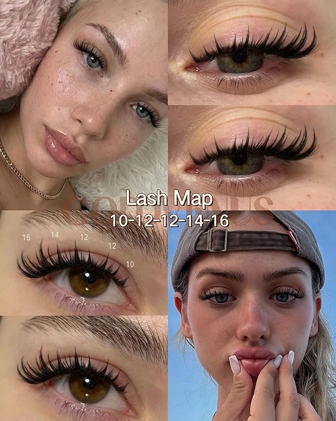 Goddvenus Bunny Manga Lash Clusters, Natural Wispy Cluster Eyelash Extensions, DIY Lash Extension at Home For Dolly Anime Look, Thick Fairy Individual Lashes Clusters