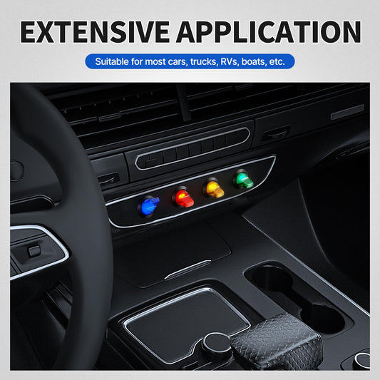 DaierTek Lighted Rocker Toggle Switch UL Listed 12V 20A ON/Off 3 Pin Round LED Illuminated Mini Toggle Switch SPST Switch for Automotive Car Marine Boat -8pcs
