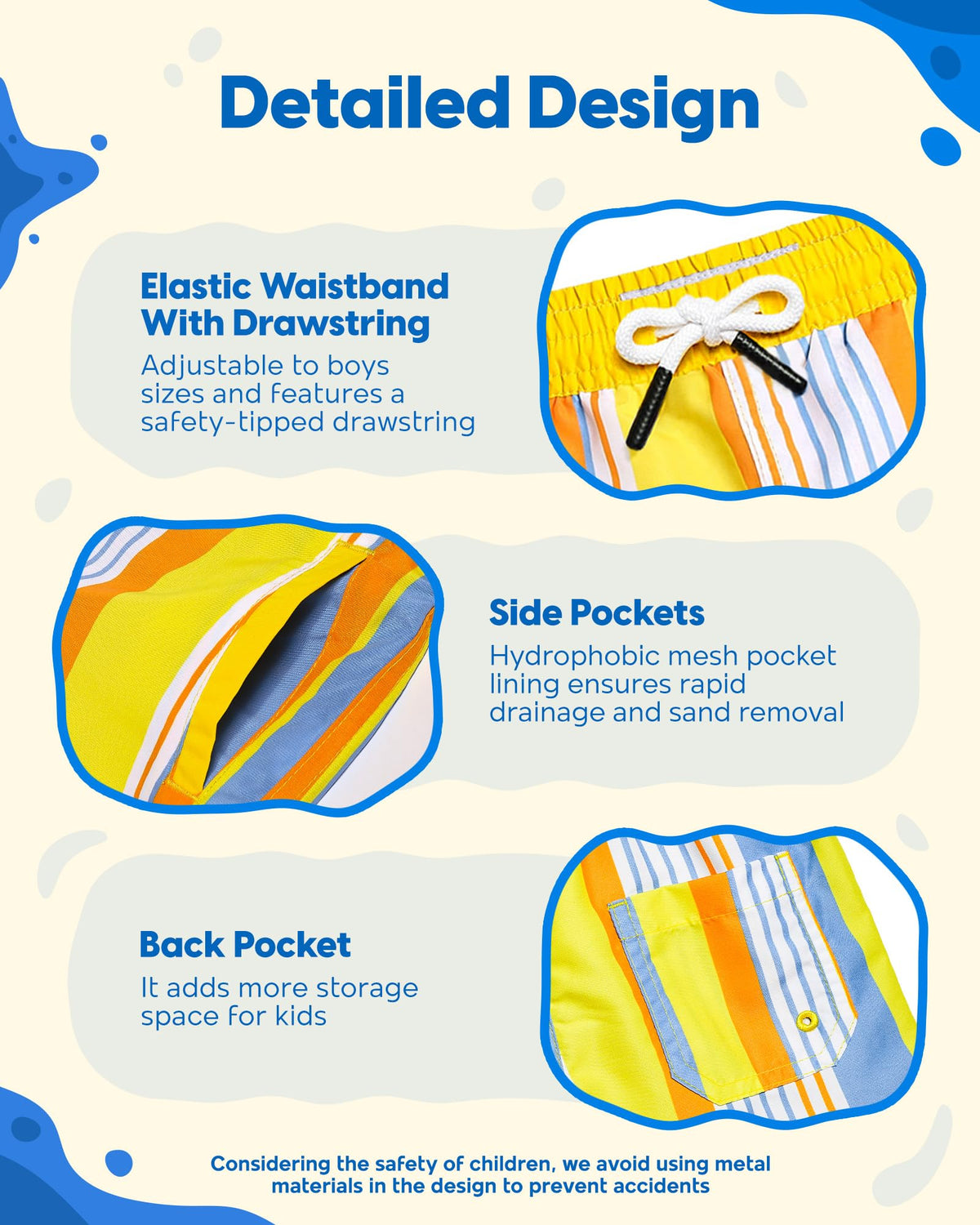 maamgic Boys Swim Trunks Toddler Swim Shorts Little Boys Bathing Suit Swimsuit Toddler Boy Swimwear