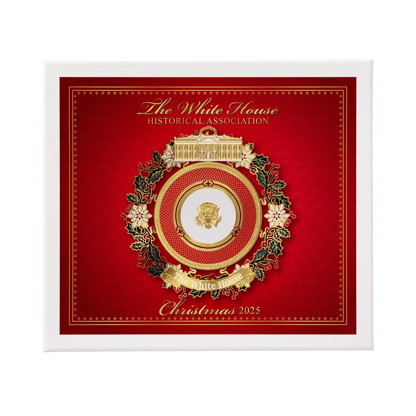 Official 2025 White House Christmas Ornament – Honors 150 Years of White House State Dinners, 24k Gold-Finished Brass, Includes Ribbon & Booklet, Collectible Gift in Keepsake Box, Made in USA
