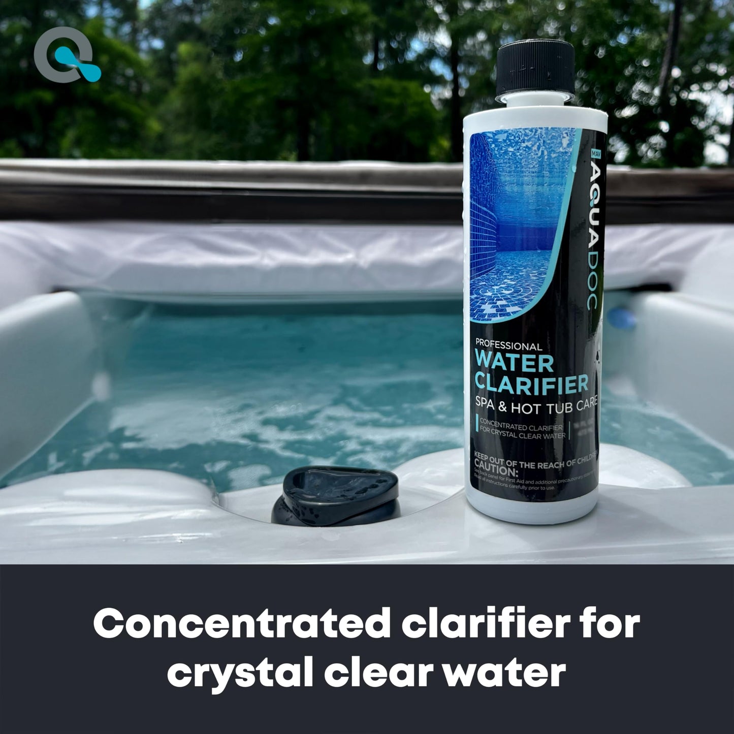 MAV AquaDoc Spa Clarifier & Hot Tub Clarifier for Fast Acting Cloudy Water Treatment, The Spa Clarifier Hot Tub Owners Love, Use Our Hot Tub Water Clarifier to Keep Your Spa Clear & Balanced - 32oz
