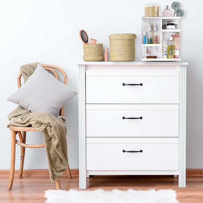 Sorbus 360ÃÂ° Makeup Organizer - Grey Rustic Wood Storage Carousel for Cosmetics, Make Up, Skin Care Organizer - Rotating Makeup Organizer for Vanity, Bathroom Storage, Bedroom, Kitchen, Desk, Dorm