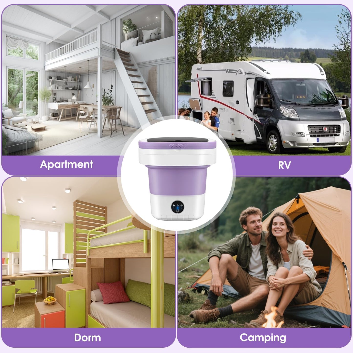 Portable Washing Machine 16L Mini Laundry Washer 3 Modes with Spin Basket Laundry Machine Cleaning Depth Underwear,Baby Clothes Small Shirt for Apartments Dormitories Hotels and Camping