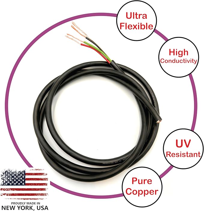 NATIONAL Wire & Cable – 22 AWG 4-Conductor Premium Copper Wire, 500 ft, Stranded | Made in USA, Flexible Jacket | Electronics, Alarms, Signal Wiring, DIY, Indoor and Outdoor Use