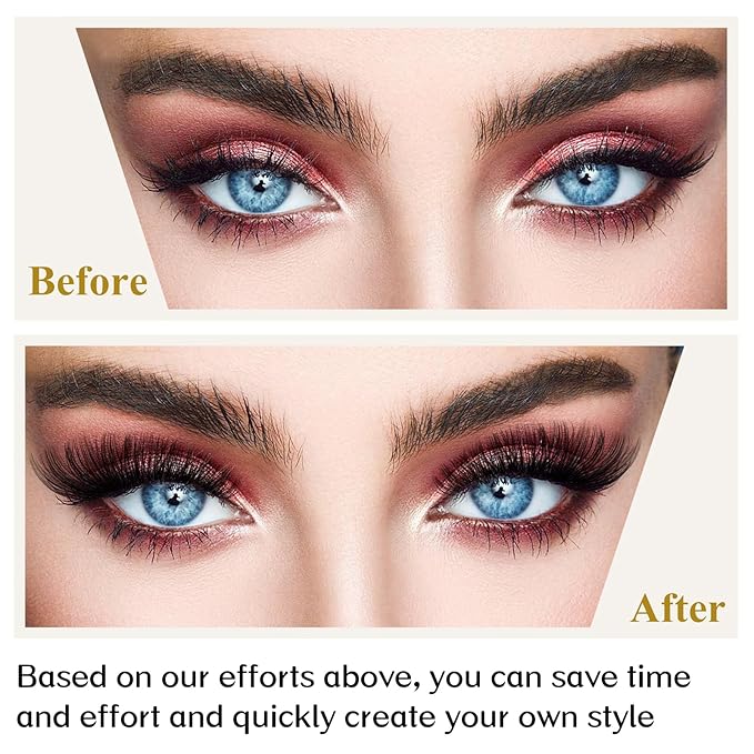 Lash Clusters B02 C Curl 12mm DIY Eyelash Extensions 72 Clusters Lashes C D Curl B&Qaugen Mega Volume Individual Lashes Eyelash Clusters Extensions Individual Lashes Cluster DIY at Home (NM-C-12mm)