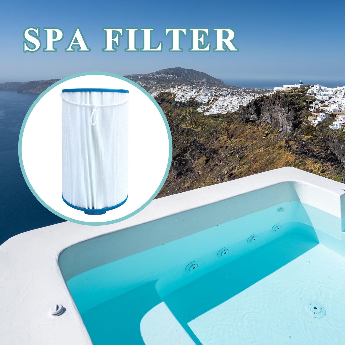 Chryseos Spa Filter Compatible with FC-2402, Watkins 303279, 5CH-37,78460, PFF42TC-P4, 2 Pack
