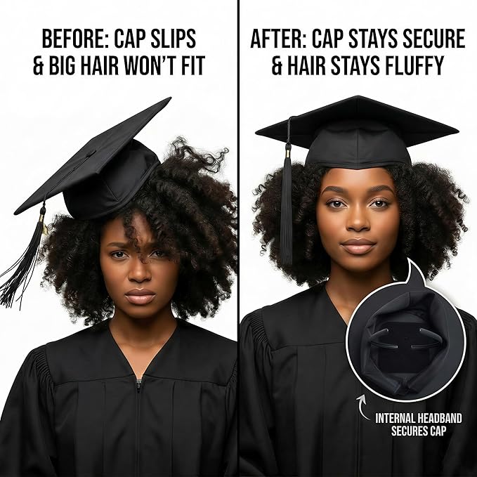 Clear Graduation Cap Headband Secures Decorations Holder Grad Cap Headband Insert Hat Anti-Slip Accessories for Graduates Gift