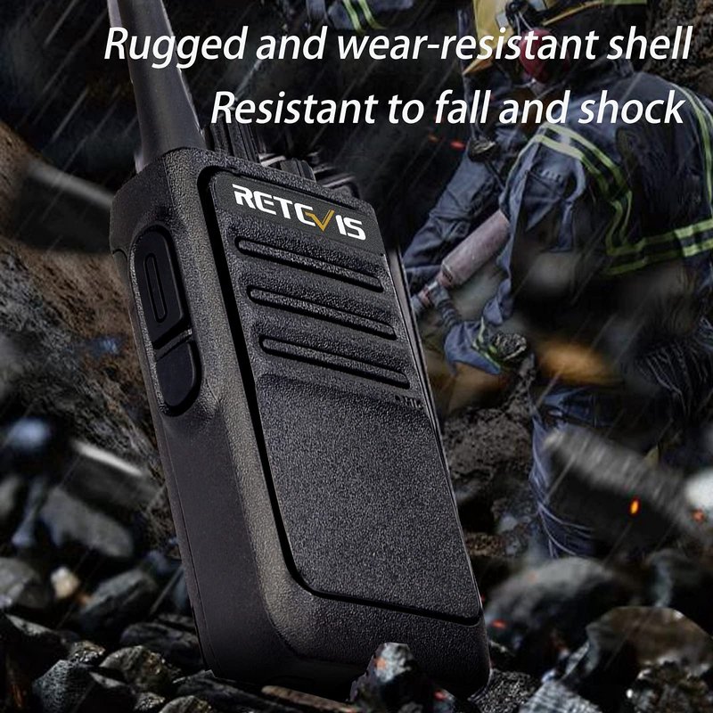 Retevis RT17 Walkie Talkies Long Range for Adults,Rechargeable 2 Way Radios with USB Charger Base, Lightweight Two Way Radio with 1200mAh Battery, Handsfree for Family Skiing Hunting Gifts(4 Pack)