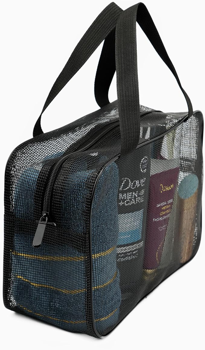 REDSINDA Mesh Shower Caddy Bag for Bathroom Gym Camping Portable Travel Mesh Toiletry Bag for Women Men