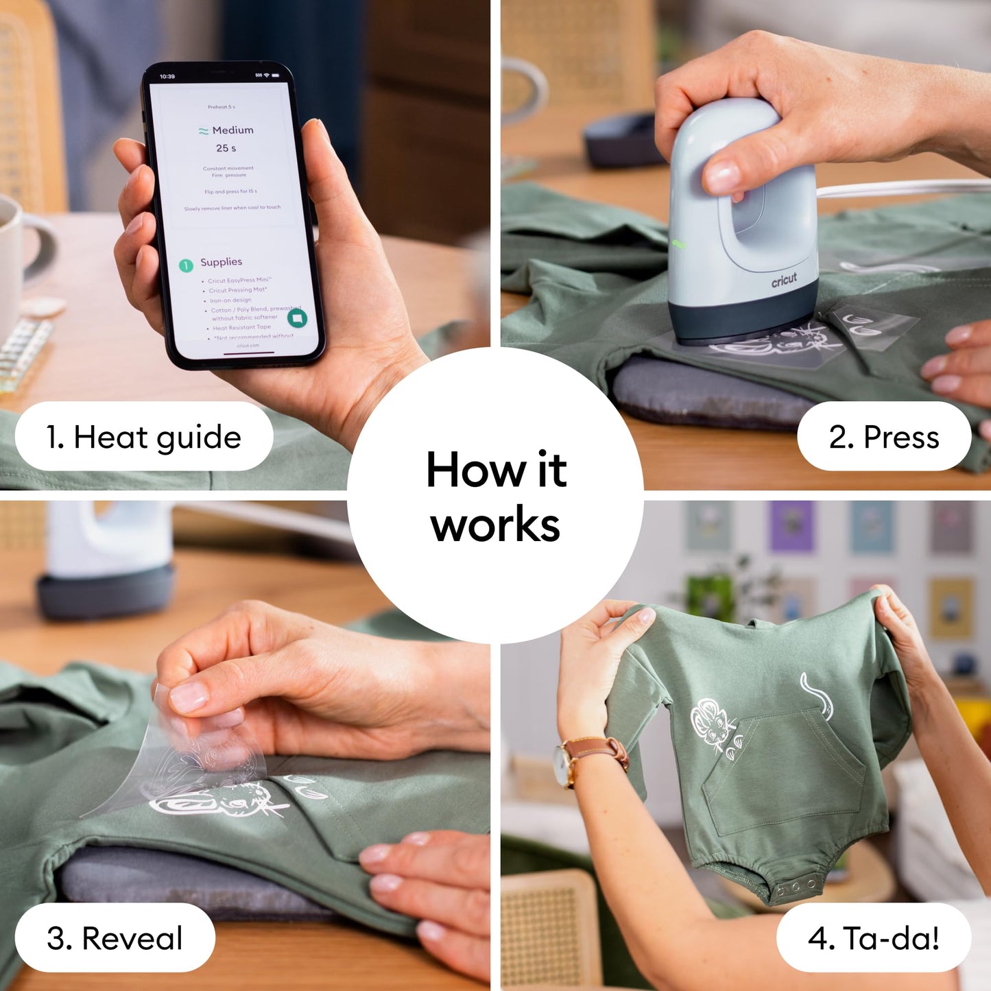 Cricut EasyPress Mini™ LT - Lavender - Mini Heat Press for Pressing Shoes, Baby Clothes, T-Shirts, & More - Easy to Use with a Single Setting - Precision Tip - Compact & Portable Mini Iron