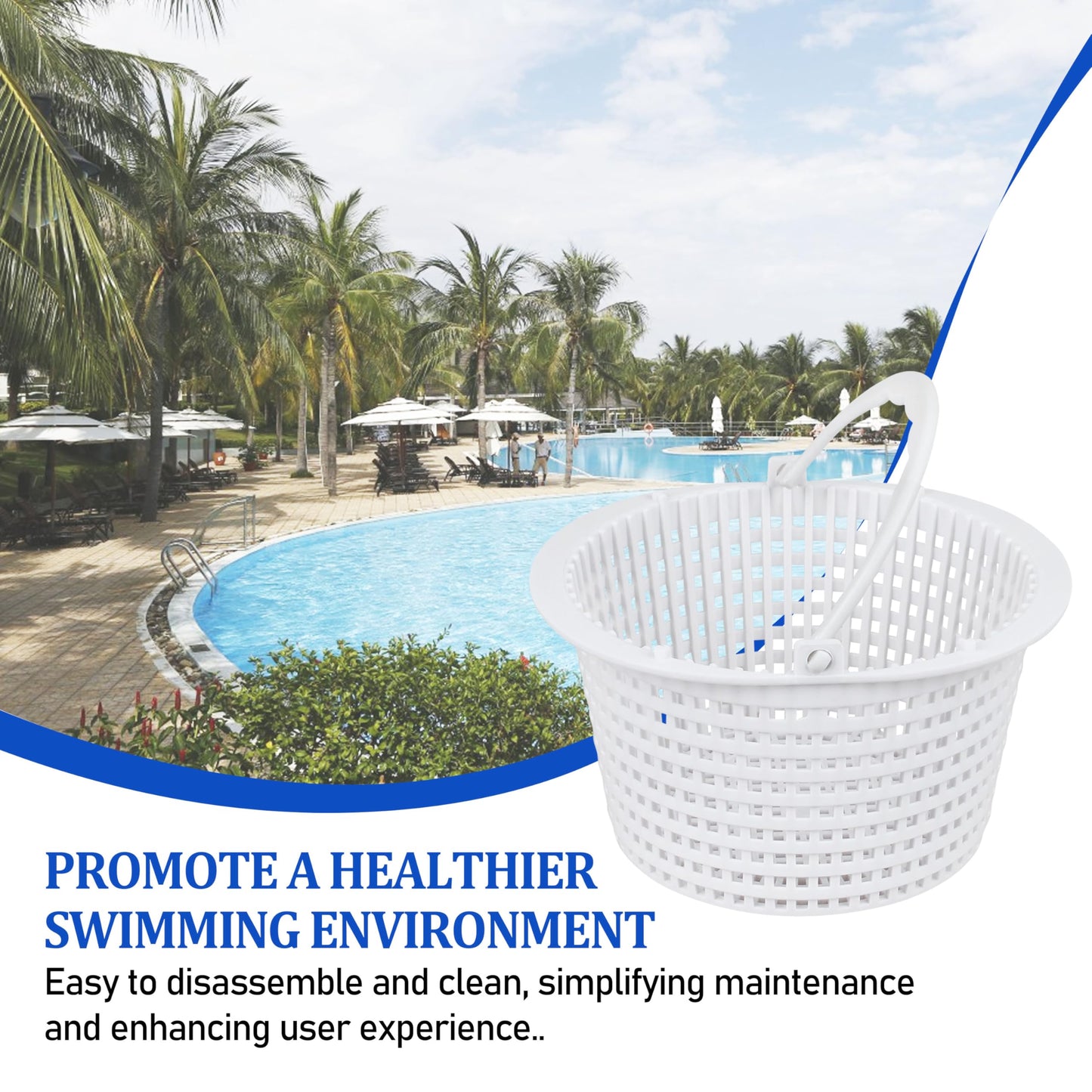 Sialvnd SPX1091C Replacement Above Ground Skimmer Basket for Hayward SP1091 WB736660,SP1091 with Handle -2pcs ﻿