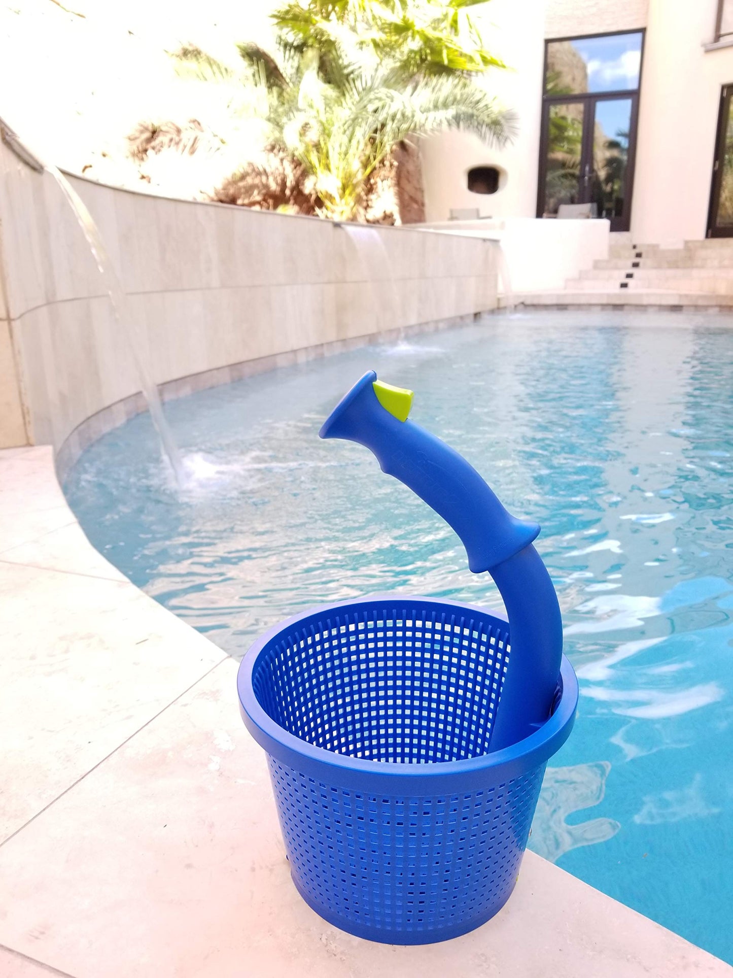 DebrisZ B9 Skimmer Basket for Inground Pool - Patented Handle & Quick Release Empty. New Heavy Duty Design with Greater Strength, Fits Popular U3 Style Pool Skimmers