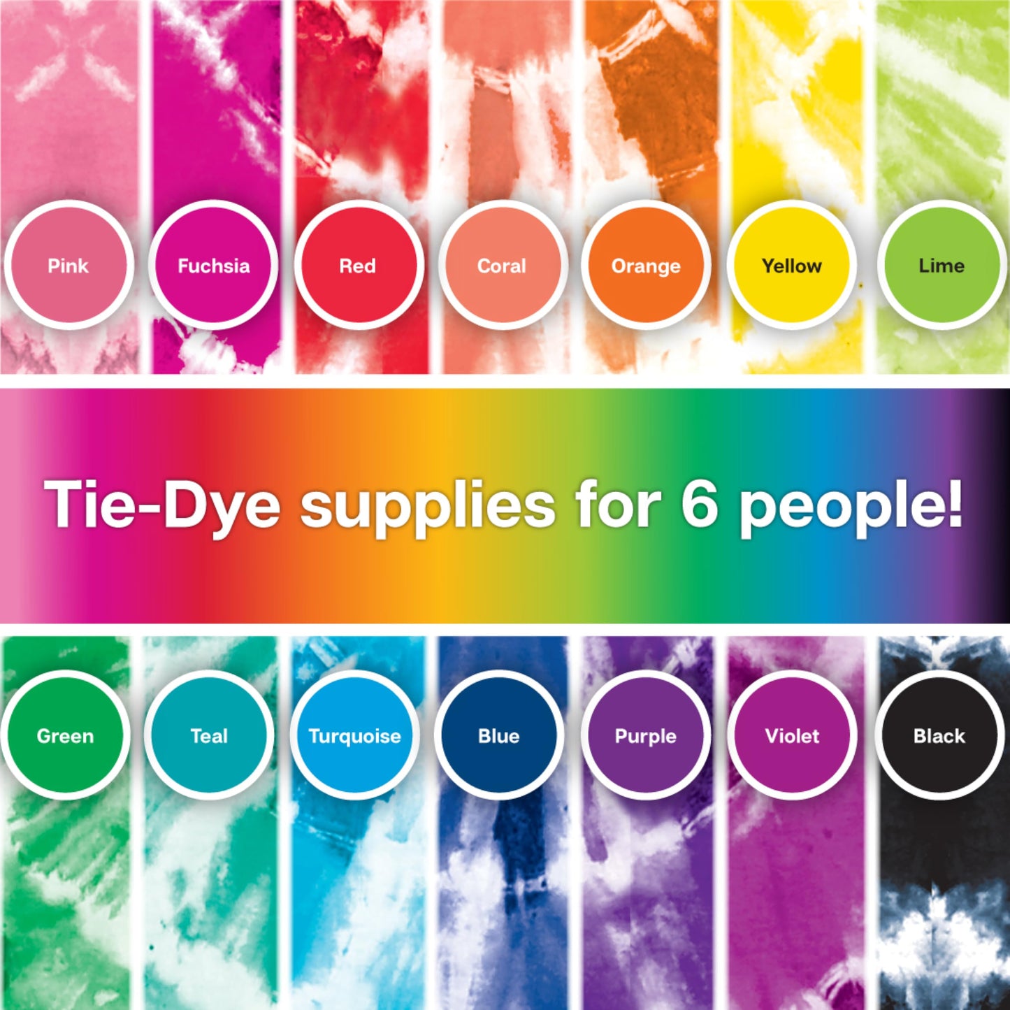 Tulip One Step Tie Dye Kit: Tie Dye Party Supplies, 18 bottles