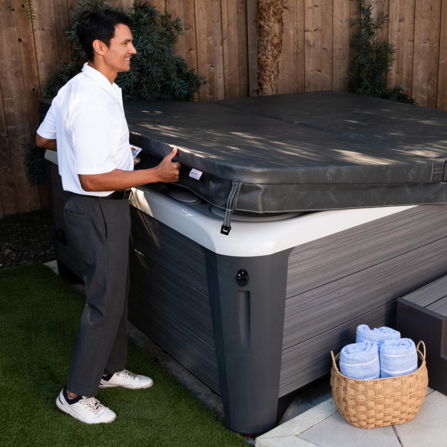 The Cover Guy Premium Hot Tub Cover | Custom Made Replacement Spa Cover | Energy-Saving Hot Tub Covers Built for All Climates | 6, 5, or 4 inch Taper