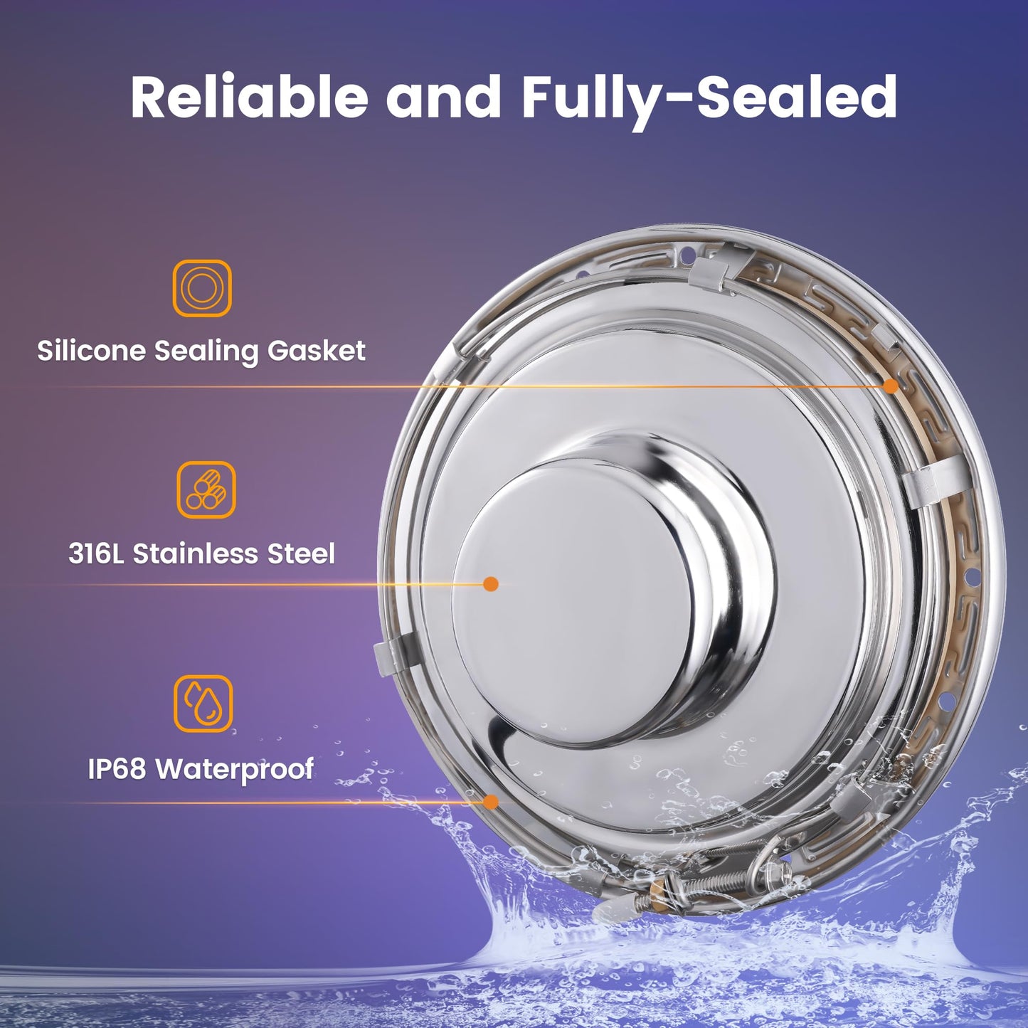 SURAIELEC 12V AC Pool Lights for Inground Pool, 10 inch Color Changing LED Pool Light with Remote Control, 300W Equivalent, Underwater Swimming Pool Light Fixture for Large Wet Niches, 50FT