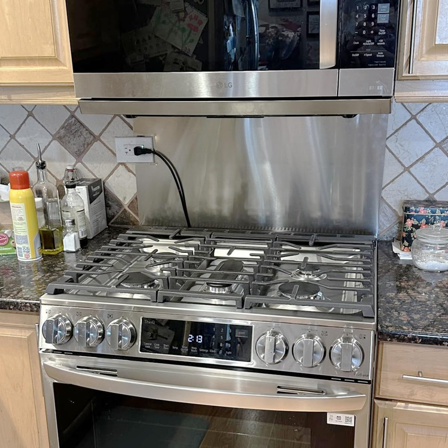 12" By 30" Stove Backsplash Splatter Guard Range Hood Back splash Wall Shield Metal Panel, Easy Clean and Install, Stainless Steel (12" x 30")