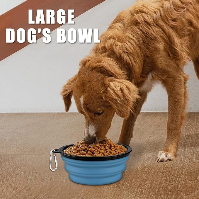 Collapsible Dog Bowl, Lightweight and Portable, Ideal for Outdoor, Camping, Hiking, Suitable for Dogs