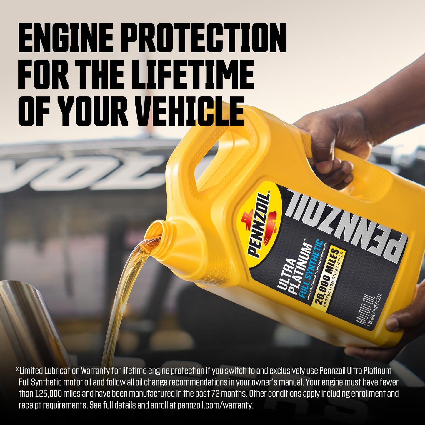 Pennzoil Ultra Platinum Full Synthetic 0W-40 Motor Oil, 1 Quart (6 Pack)