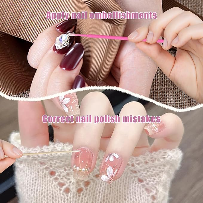 Micro Applicator Brushes & Microblading Cotton Swabs - Precision Beauty Supplies for Eyelash Extensions, Permanent Makeup, Brow Lamination, Lash Serum Applications