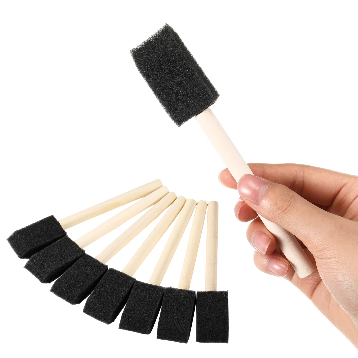 Bulk Foam Paint Brushes, 100 Pcs Disposable, 1-inch Sponge Brushes for Painting, Staining, Varnishes & DIY Craft Projects - By TX liteart