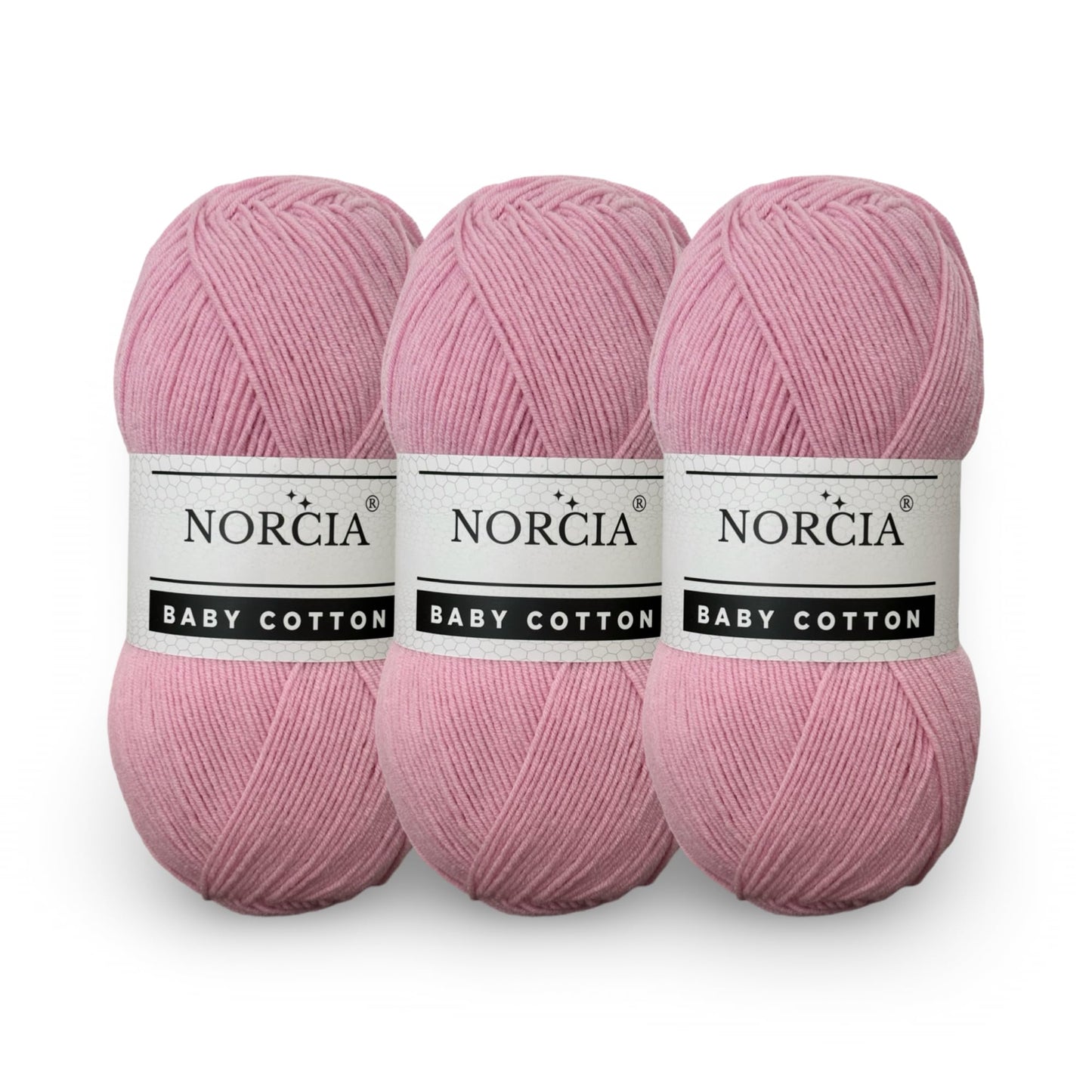 Norcia Baby Cotton, 55% Cotton 45% Acrylic Yarn, Fine/Sport (2) for Crochet and Knitting, Soft Amigurumi Yarn, 100 gr (361 yds)