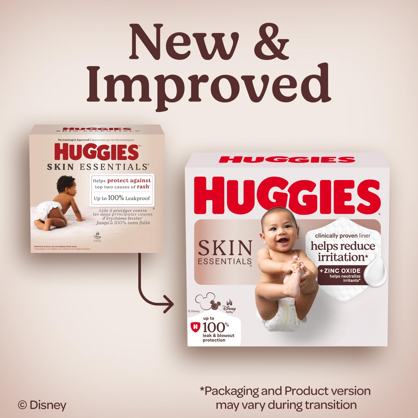 Huggies Size 4 Diapers, Skin Essentials Baby Diapers, Size 4 (22-37 lbs), 150 Count (6 Packs of 25), Packaging May Vary
