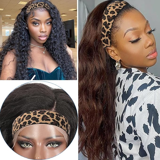 Elastic Lace Melting Band for Wigs - Adjustable Buckle Edge Wrap for Laying Edges, Keeping Wig Grip and Frontal Melting, 2 Pcs Wig Accessories