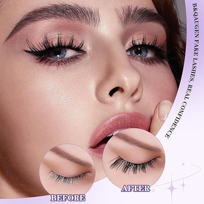 B&Q Wispy Lash Clusters Full B20,Eyelash Clusters 156PCS Comfortable band Cluster Eyelash Extensions,8-18mm Volume Individual Lashes Lightweight D Curl Lash Clusters Soft Eyelashes Natural Look(B20)