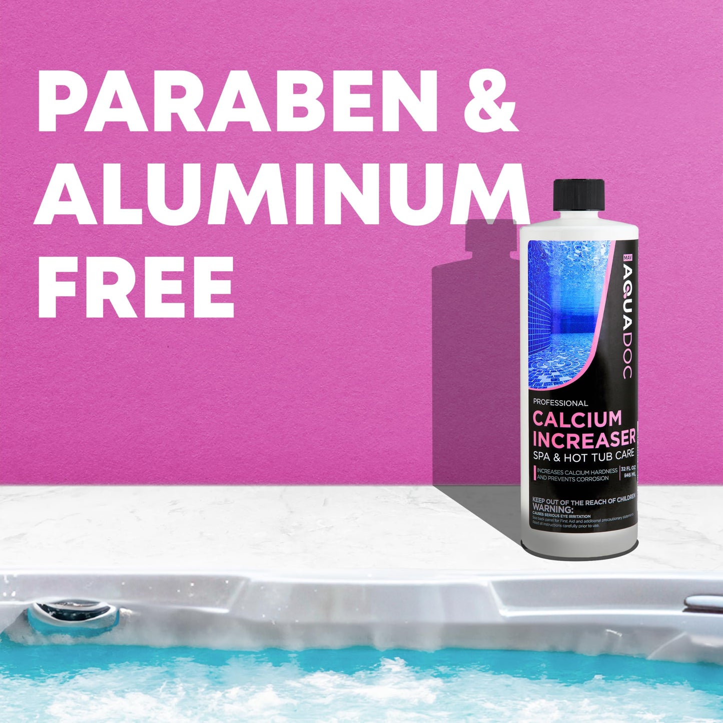 AquaDoc Spa Calcium Hardness Increaser - 32 oz - Calcium Chloride Granules for Balanced Hot Tub Water - Made in USA