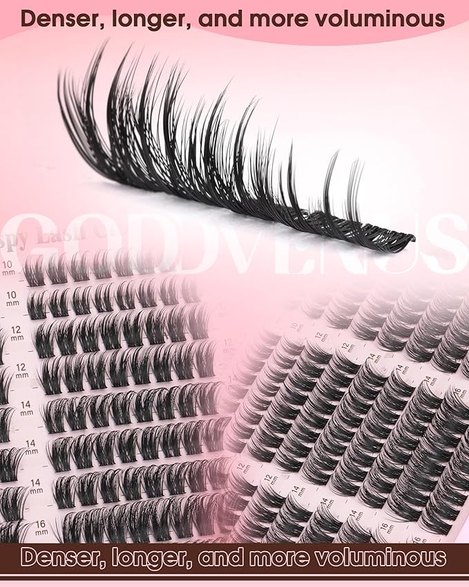 Goddvenus Wispy Manga Lash Clusters Natural Eyelash Clusters Fairy Cluster Eyelash Extensions Anime Individual Lashes C Curl Lash Extension Waterproof DIY Eye Lashes Cluster