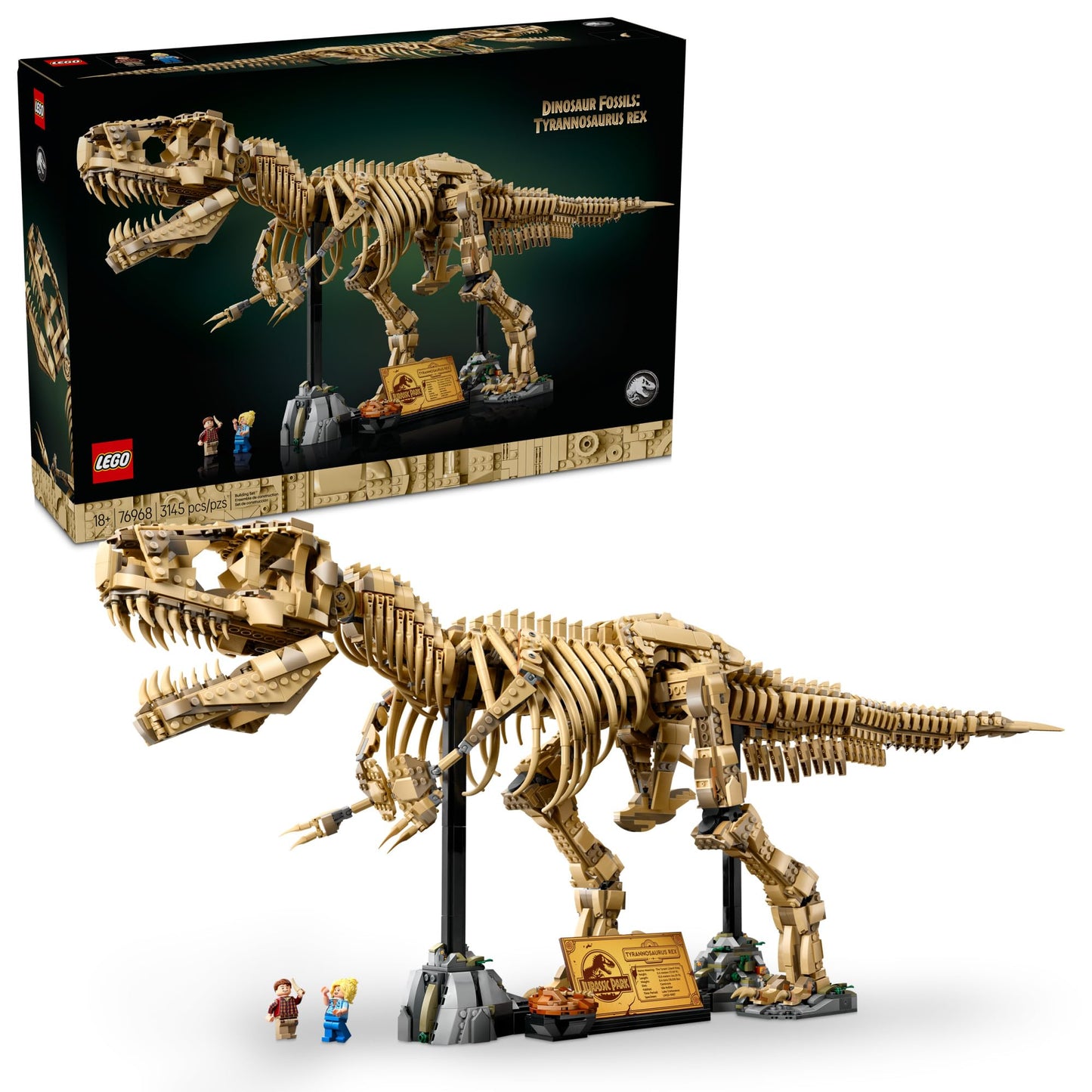 LEGO Jurassic World Dinosaur Fossils: Tyrannosaurus Rex - Building Set for Adults, Ages 18+ - Gift for Christmas - Collectible Home Decor for Bedroom, Office, or Any Room - 76968