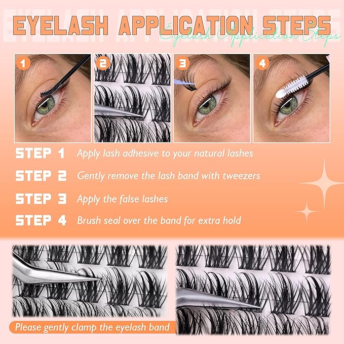 Manga Lash Clusters with Bottom Eyelash Clusters 180pcs Wispy Lashes Clusters Spiky Lash Extensions Natural C Curly Individual Lashes 8-16mm DIY Cluster Eyelash Extensions by Ruairie