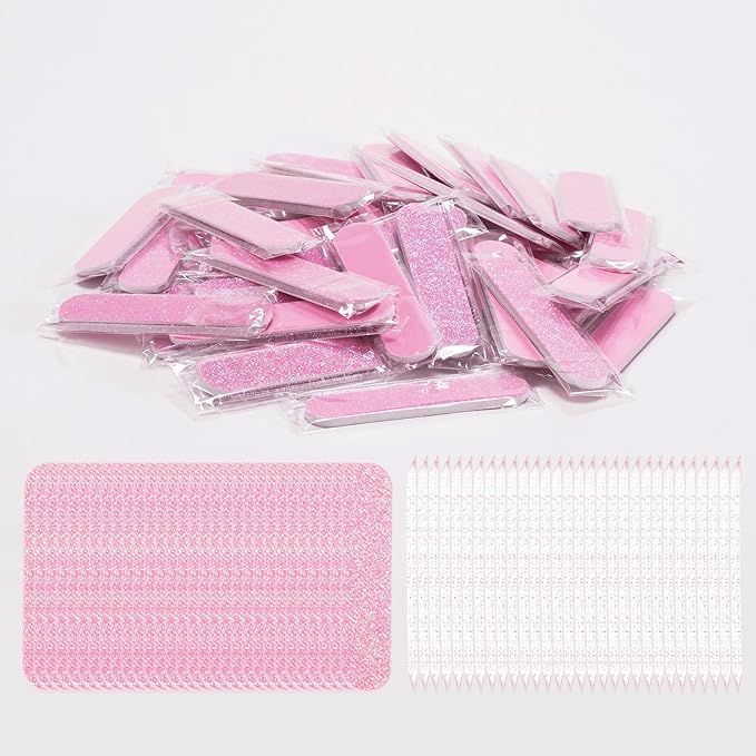 Mini Nail Files 240 Grit, Crystal Stick, Individually Packaged Nail Tool Kit Suitable for Fingernails, Toenails & Press on Nail, 30pcs Nail Kits