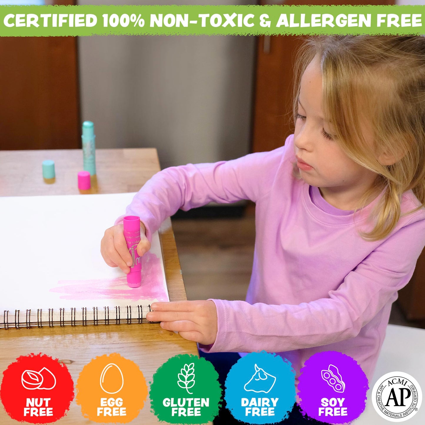 Kwik Stix Solid Tempera Paint Sticks – 12 Pack of Black – Same Color Washable, Quick Dry (90 Seconds), ASTM Certified, Non-Toxic, Allergen-Free Kids & Toddler Art Supplies for Home, School & Crafts
