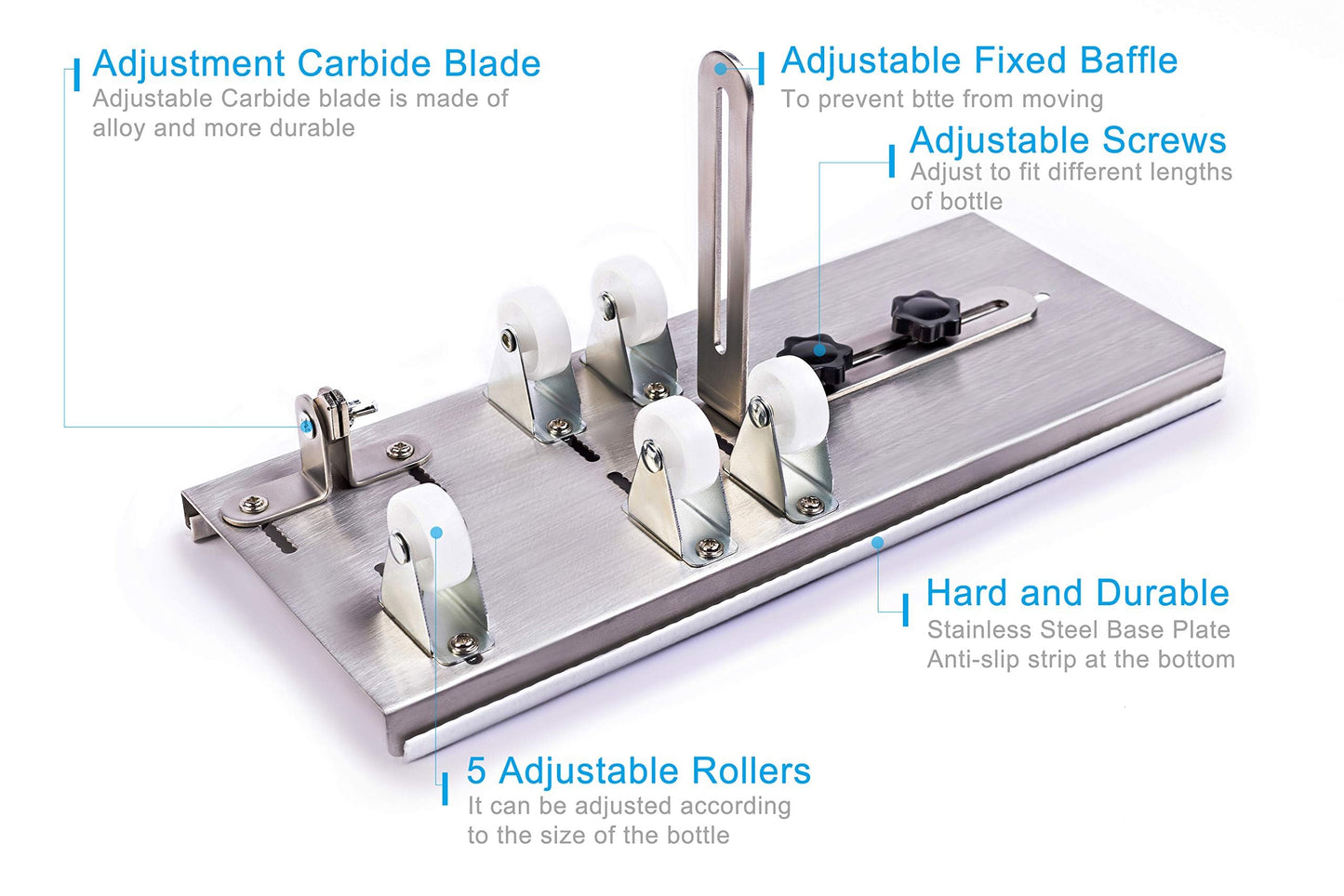 Glass Bottle Cutter, Upgraded Bottle Cutting Tool Kit, DIY Machine for Cutting Wine, Beer, Liquor, Whiskey, Alcohol, Champagne, Upgraded Precision Cutting for Round Glass Bottles