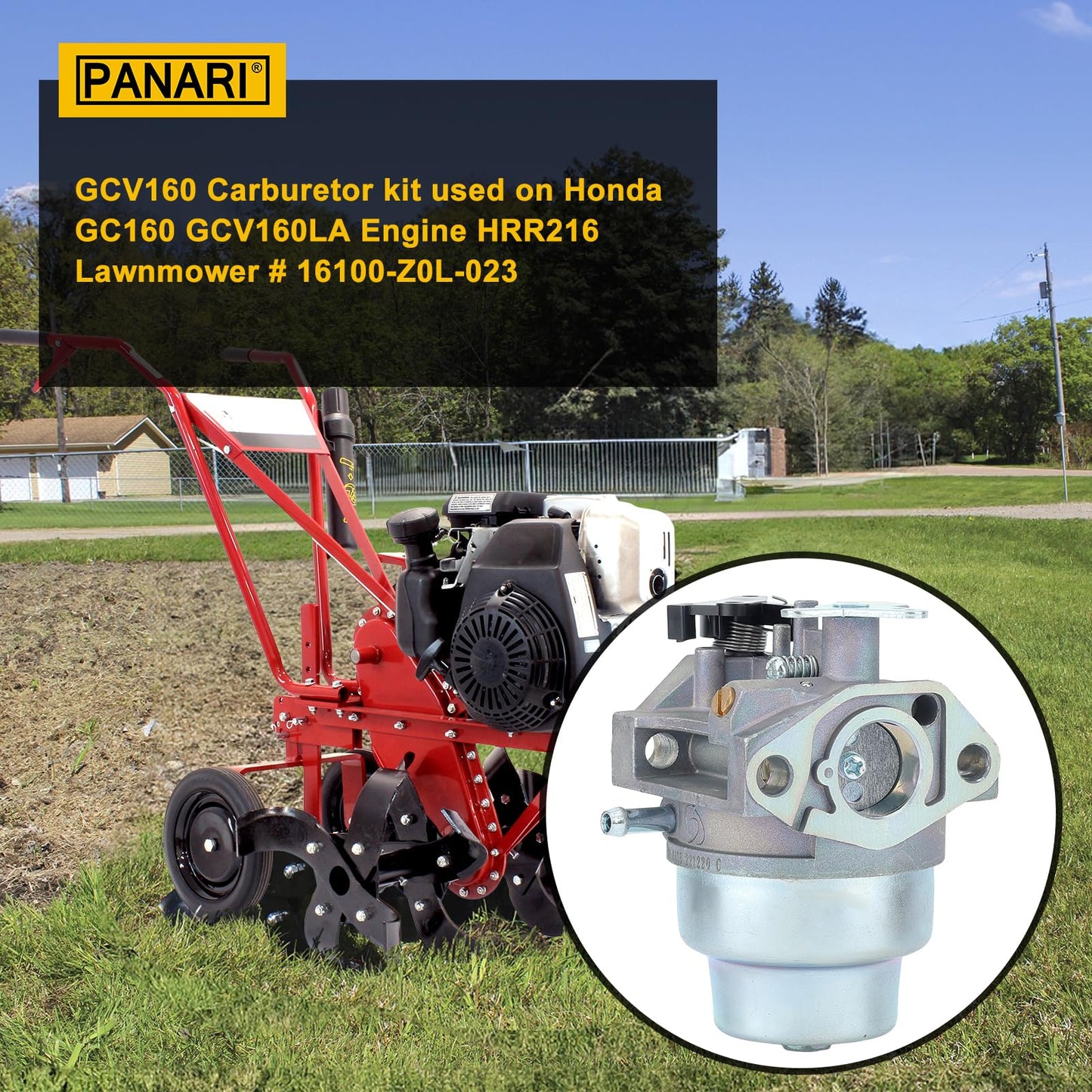 Panari GCV160 Manual Choke Carburetor Carb for Honda GCV160A GCV160LA GCV160LE GCV160LA0 Engine Lawn Mower Pressure Washer