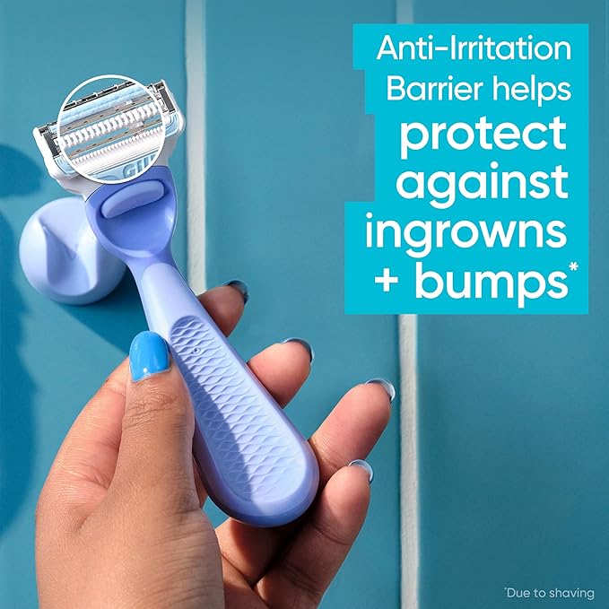 Gillette Venus Intimate Grooming Women's Razor for Pubic Hair and Skin, Bikini Razor, Handle + 3 Razor Refills