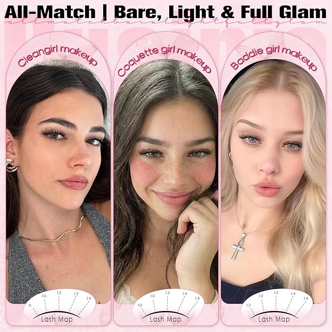 Wispy Lash Clusters Natural Cluster Eyelash Extensions 8-16mm Eyelash Clusters C-Curly Daily Wear Lashes Clusters Natural Bare Face Individual Lashes Eyelashes Clusters