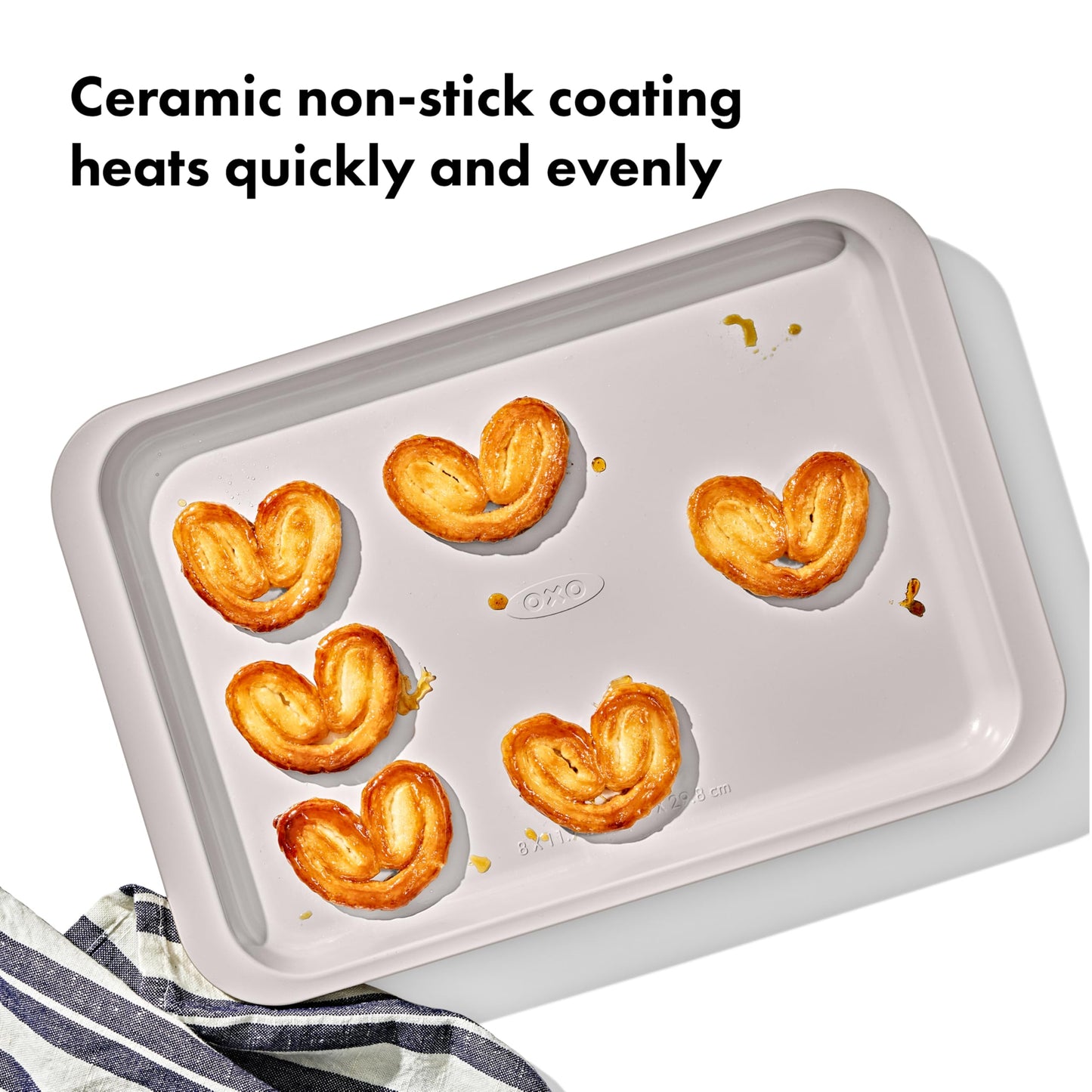 OXO Good Grips Non-Stick Pro Ceramic Coated Metal Bakeware Quarter Sheet Pan – Storm Blue