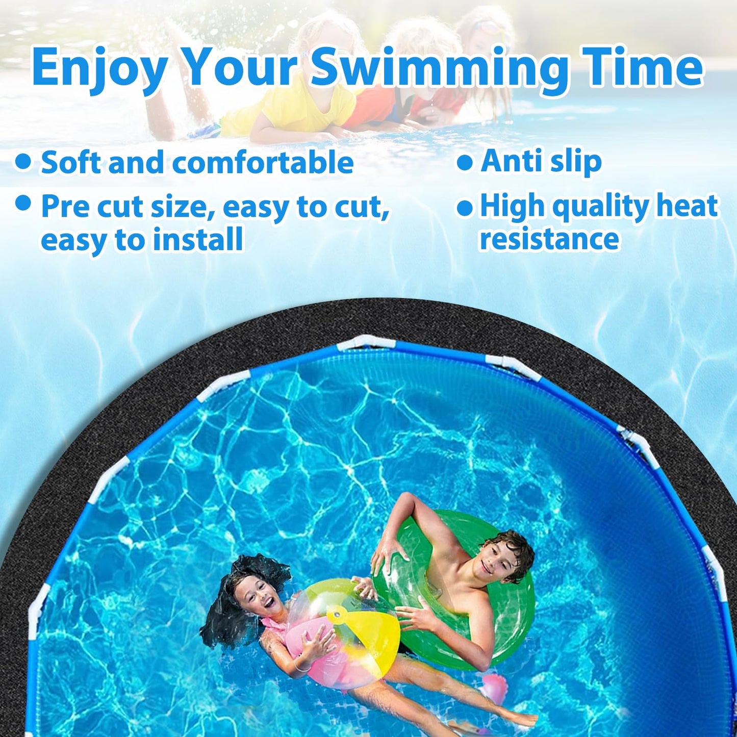 Thickened Pool Liner Pad for Above Ground Pool,Heavy Duty 18 FT Round Under Pool Mat Padding, Pool Ground Pad Mat Under Pool for Pool Bottom, Prevent Punctures, Extend Liner Life