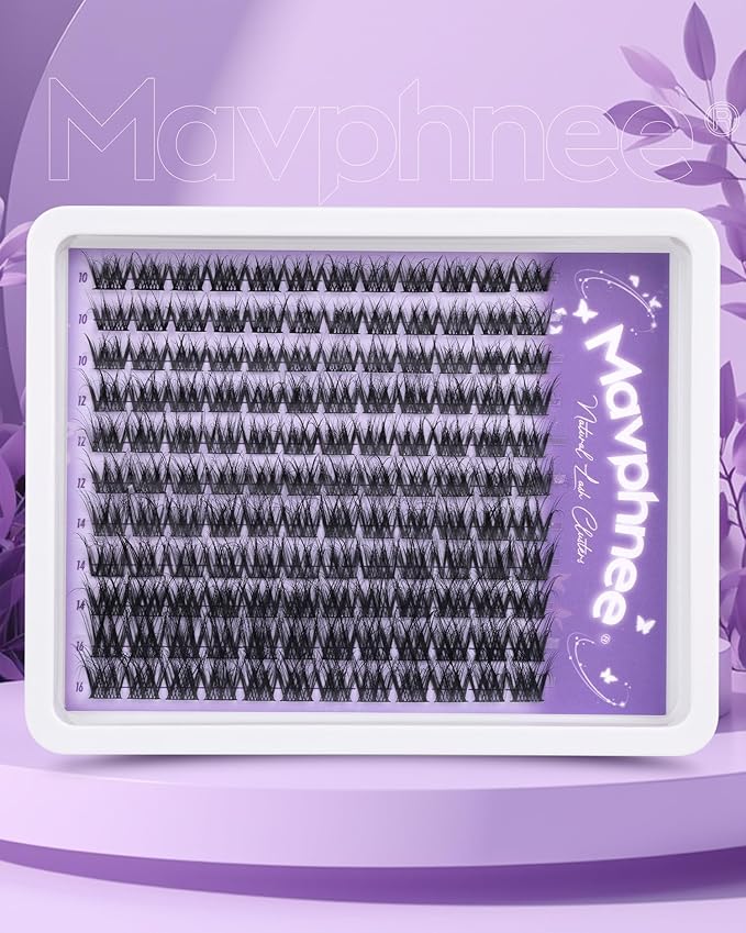 Natural Cluster Lashes Extensions Wispy Eyelash Clusters Gently Fluffy Lash Clusters Waterproof Cluster Eyelash Extensions Beginner-Friendly Individaul Lashes Salon Look (132Pcs, 10-16MM, LC-Curly)