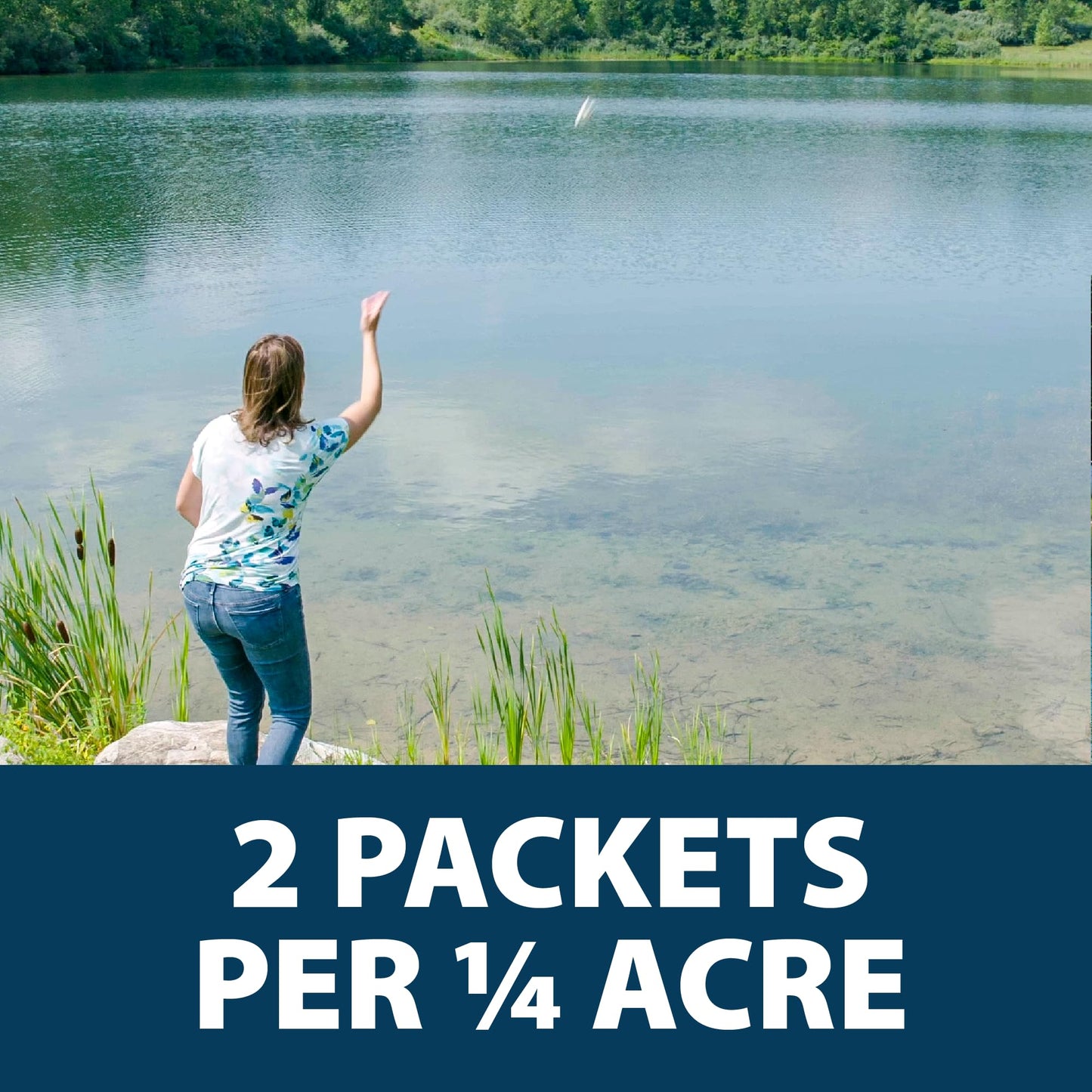Airmax PondClear Packets, Beneficial Bacteria & Enzyme Clarifier Treatment with Ecoboost PRx, Clear & Clean Pond & Lake Water, Safe for Fish, 96 Count
