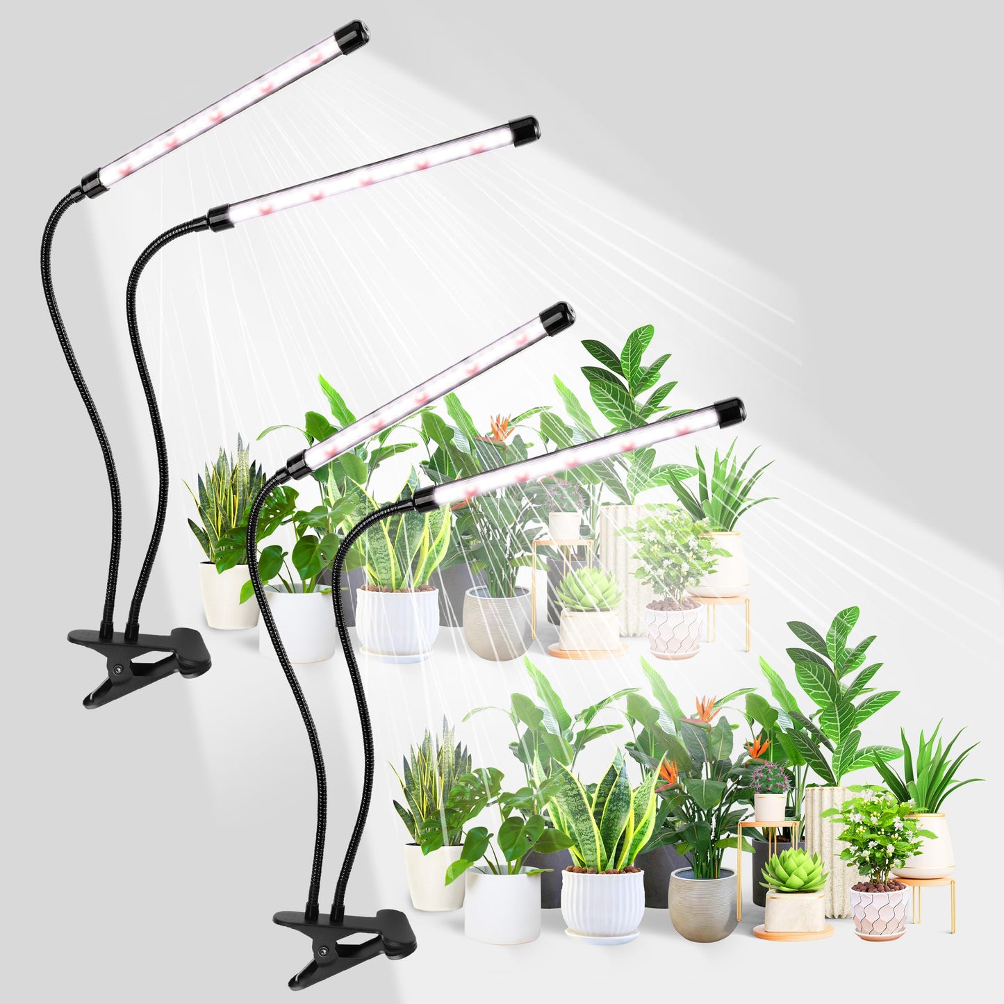 EWPJDK Grow Light 6500K Full Spectrum Plant Grow Lights 84 LED Plant Light with Clip Grow Lamp for Indoor Plants Growing Lamps（2PCS）