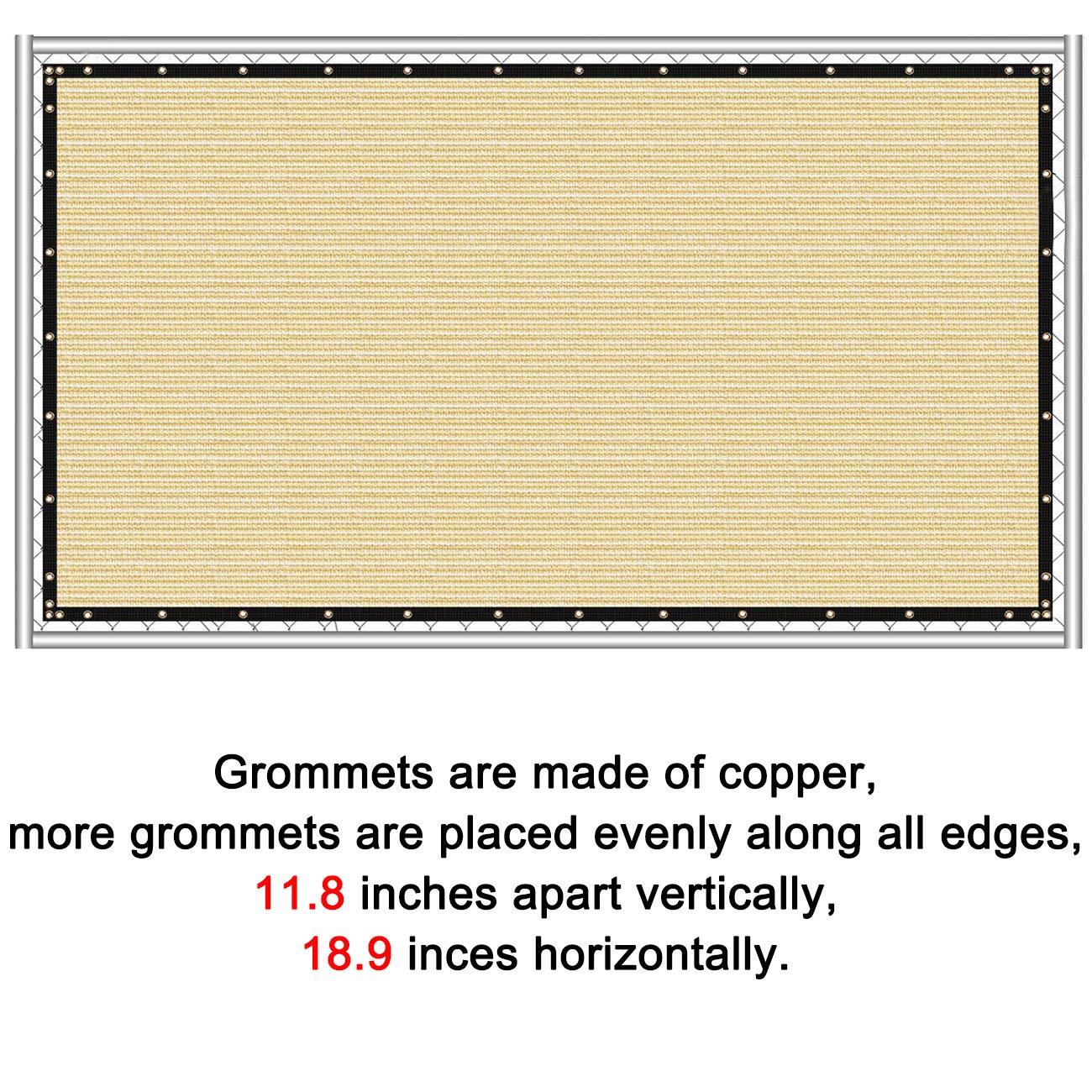 Sunnyglade 4 feet x 100 feet Privacy Screen Fence Heavy Duty Fencing Mesh Shade Net Cover for Wall Garden Yard Backyard (Black, 4 ft X 100 ft)