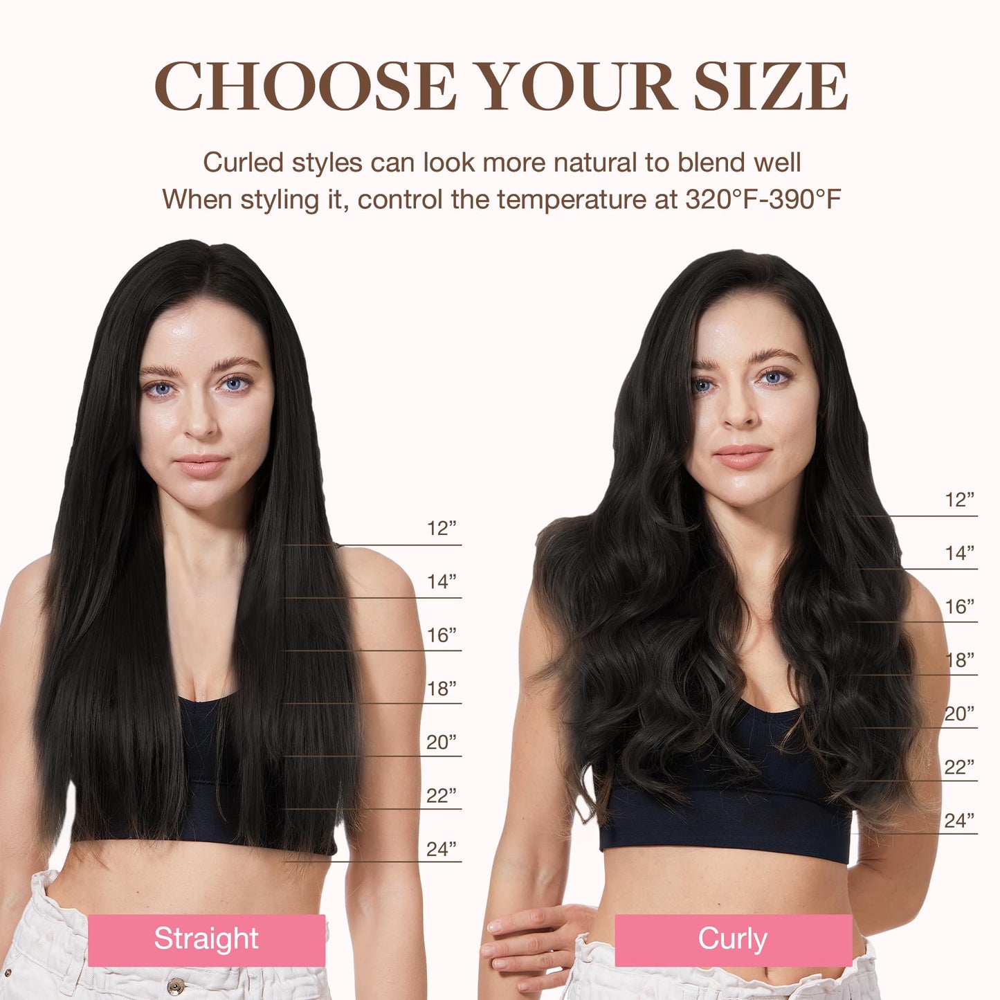 GOO GOO Clip in Hair Extensions Real Human Hair, Remy Human Hair Extensions Clip ins for Women, Natural Human Hair, 18inch 120g 7Pcs, 1B Natural black
