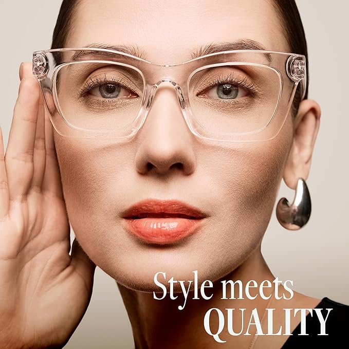 CCVOO 3.0 Oprah Style Reading Glasses for Women, Stylish Eyeglasses, Blue Light Readers for Women, Cheaters, (A1 Mix)